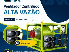 exaustor ventilador centrífugo alta vazão